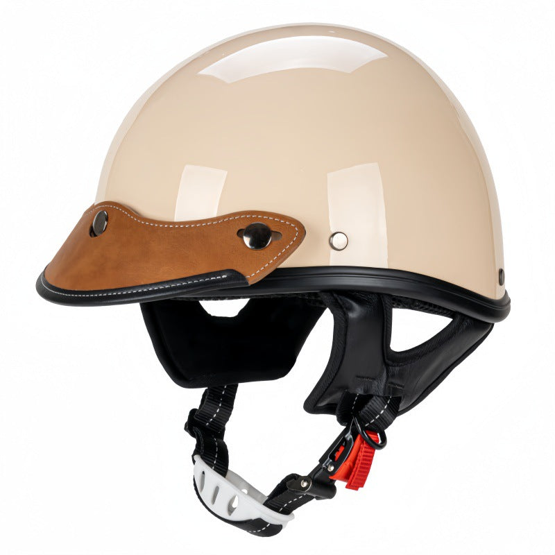 Retro Open-Face Motorradhelm mit Visier Brehn