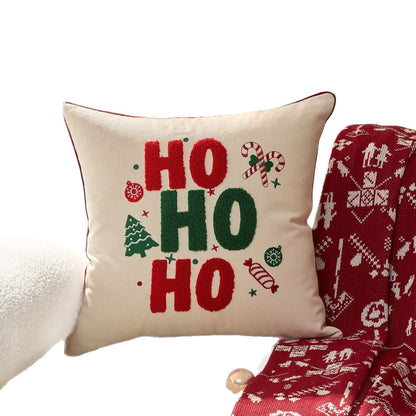 Festlicher getufteter Chenille Merry Christmas Nackenstützkissen