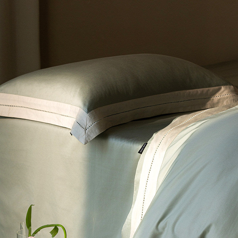 Luxus Baumwoll-Percale Bettbezug Set mit maßgeschneidertem Saum