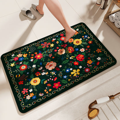 Blumenmuster Badezimmer Komfortmatte Brehn