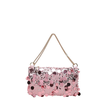 WoGlamorous Abend Pailletten Clutch Brehn