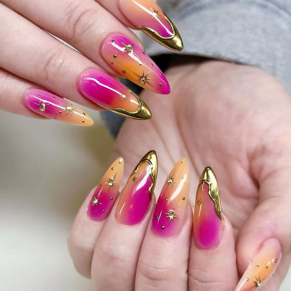Elegantes Ombre Press-On Nageldesign Brehn