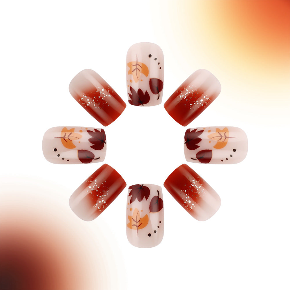 Herbst-Themen Press-On Nagelkunst Brehn
