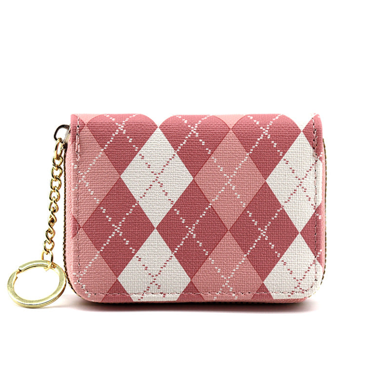 Elegante Argyle-Muster-Münztasche