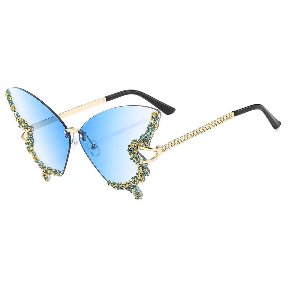 Damen extravagante Flügel-Sonnenbrille Brehn