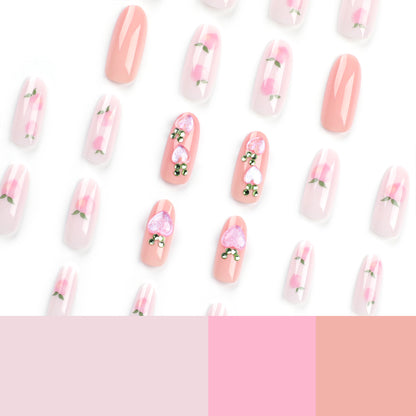 Kunstvolle Nagelkunst mit Frucht- und Glitzermotiven Brehn