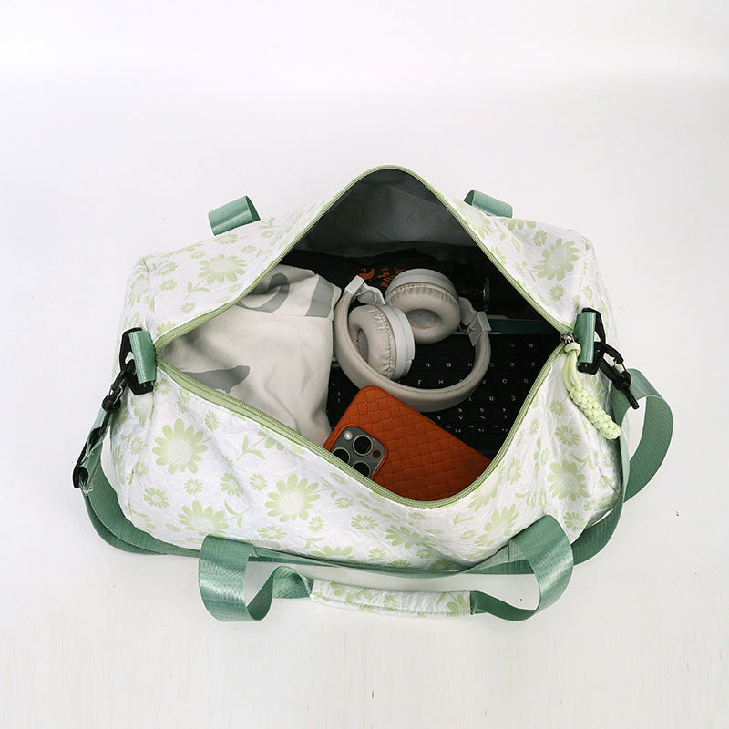Sportliche Duffel-Tasche Mit Blumenmuster Brehn