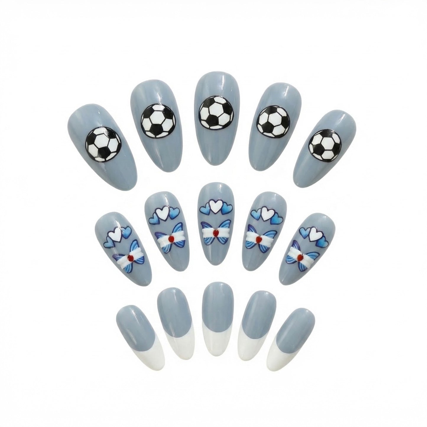 Sportliche Kunstnägel mit Fußball-Motiv Brehn