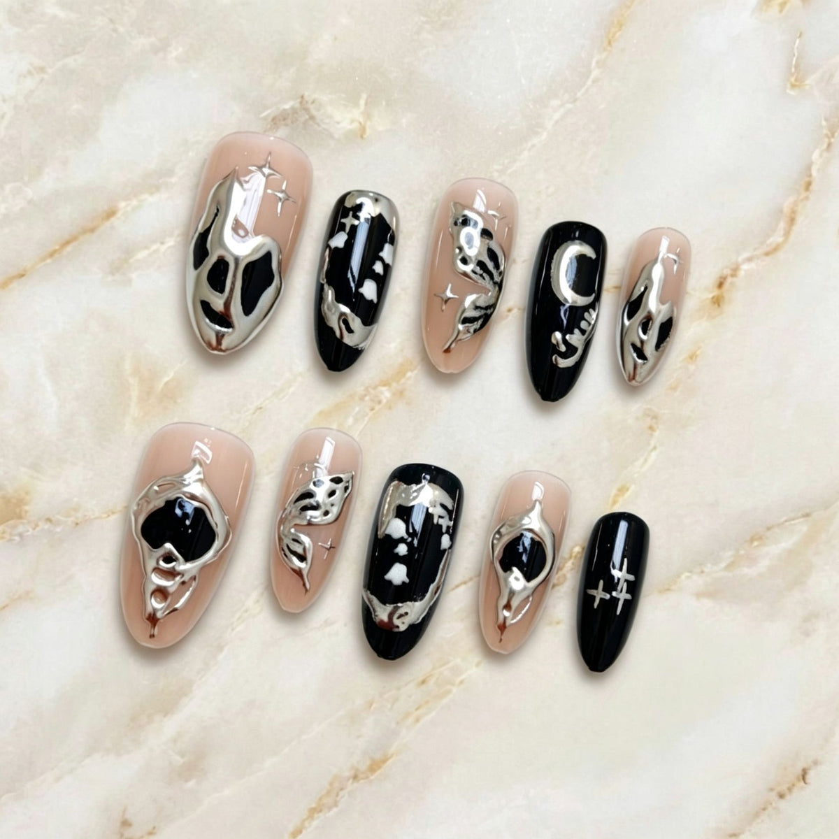 Artisanaler Druck-Nagel-Set