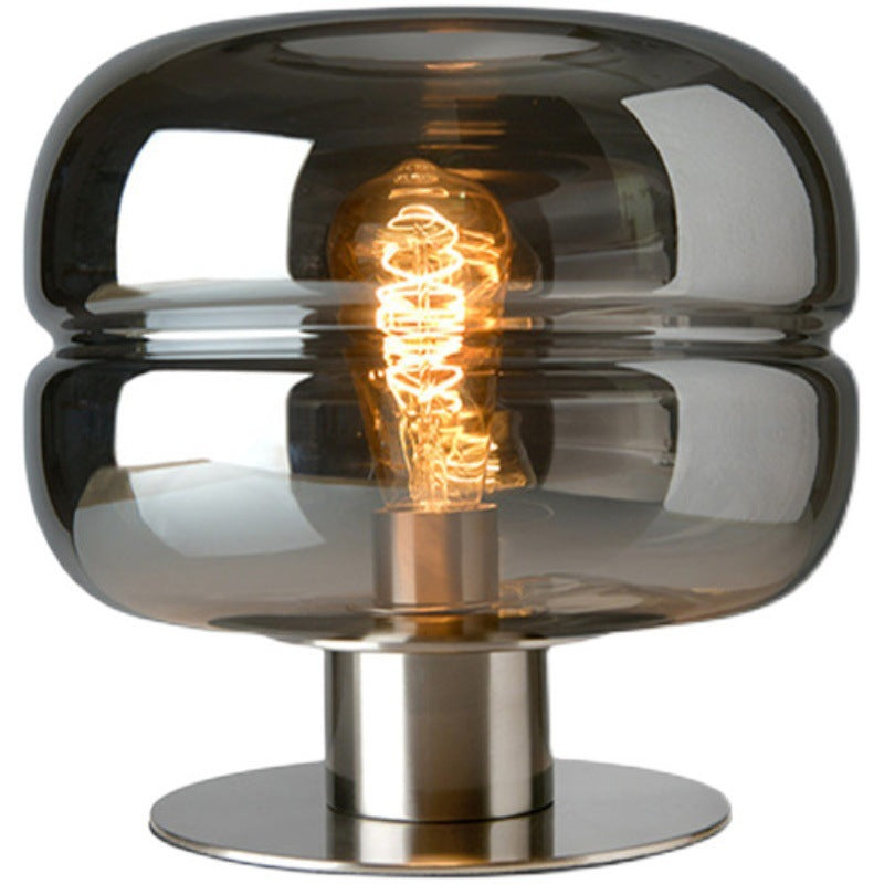 Moderne Tischlampe mit Kristallglas-Schirm