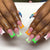 Künstlerisches Press-On-Nagelset mit einzigartigen bunten Tips Brehn