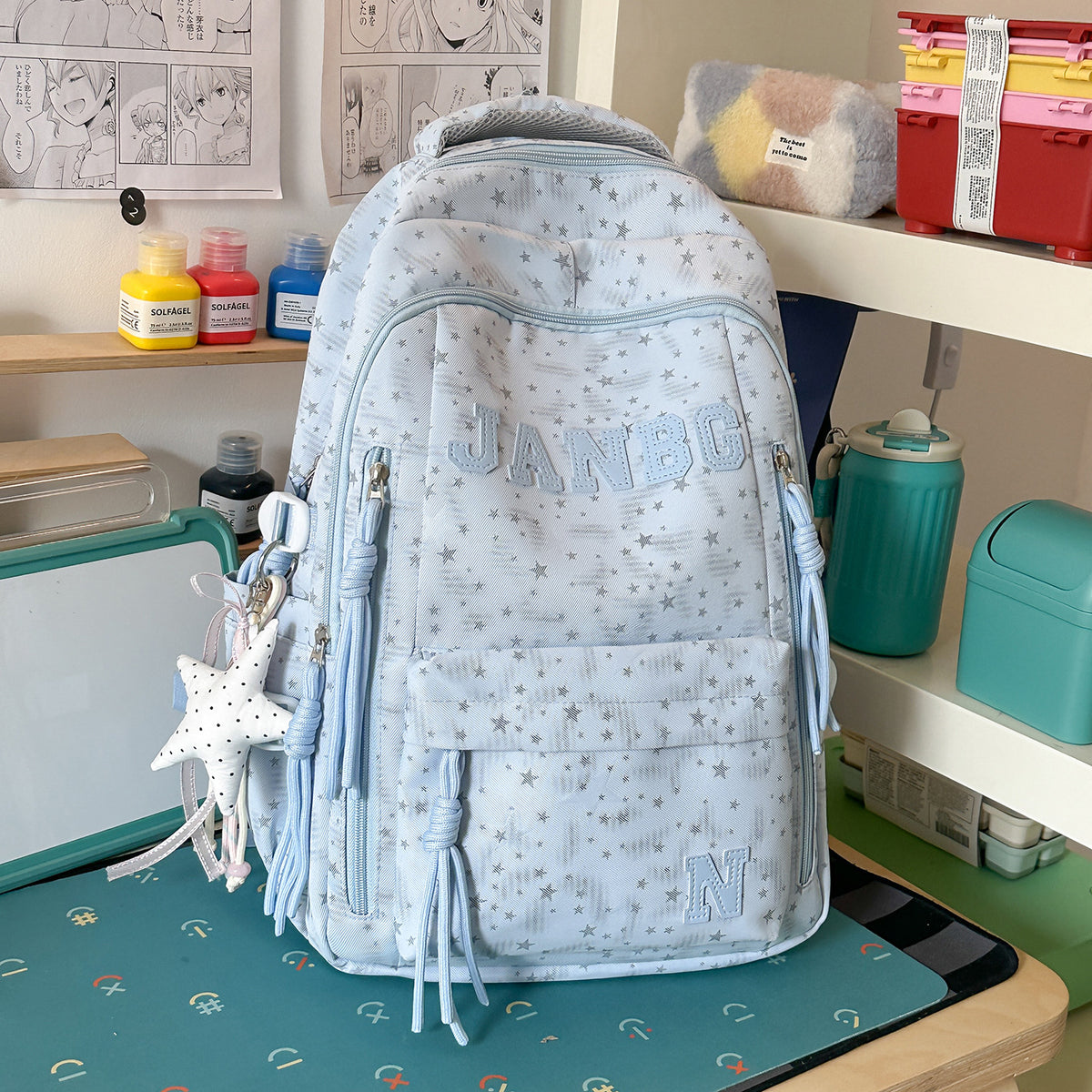 Stylischer Rucksack mit Sternmuster Brehn