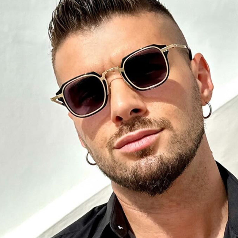 Damen quadratische Sonnenbrille mit einzigartigem Design und UV-Schutz Brehn