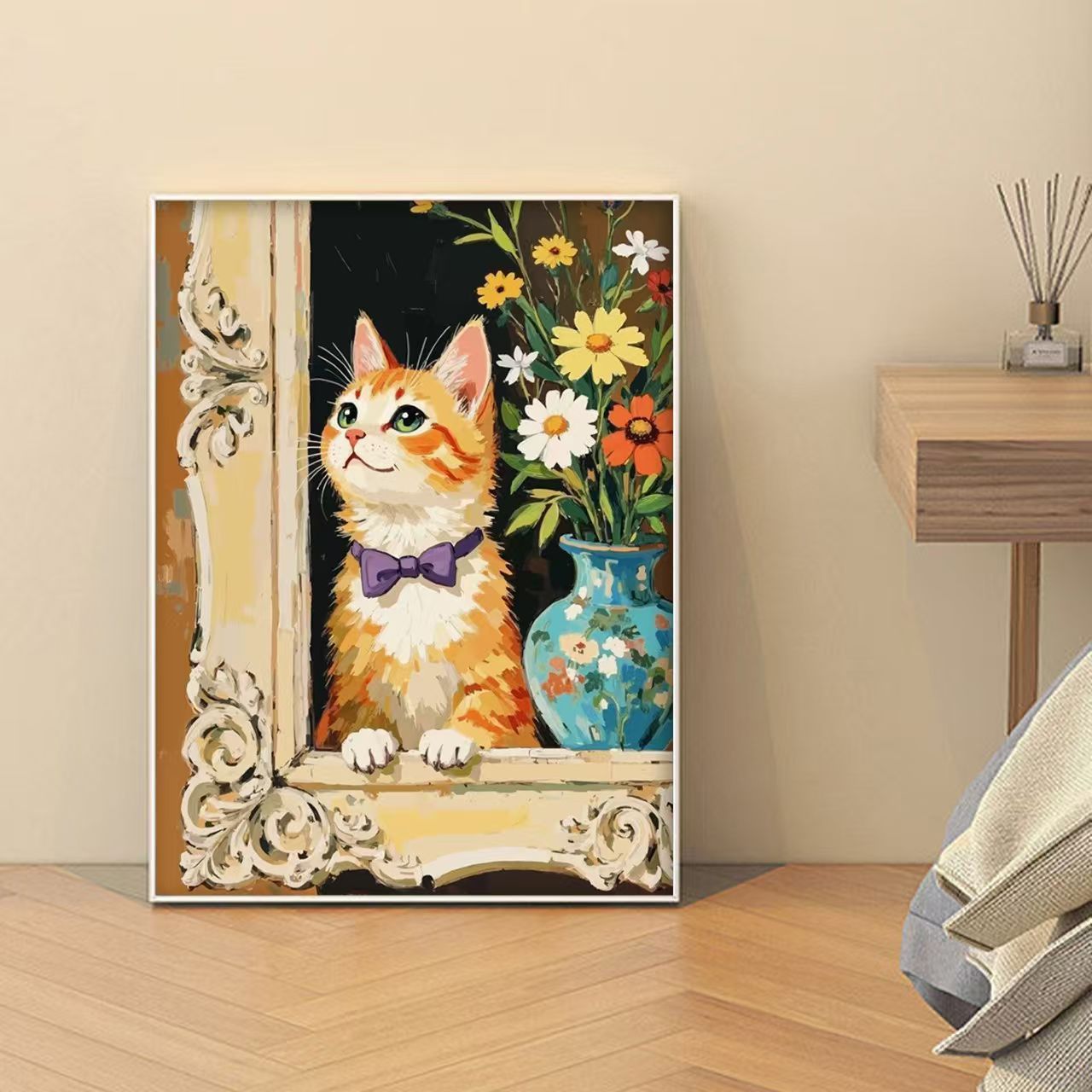 Dekorative katzenmotivierte Kunstdruck Brehn