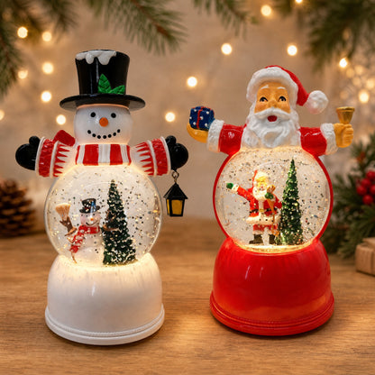 Lustige Weihnachtsmann Schneekugel Figur Brehn