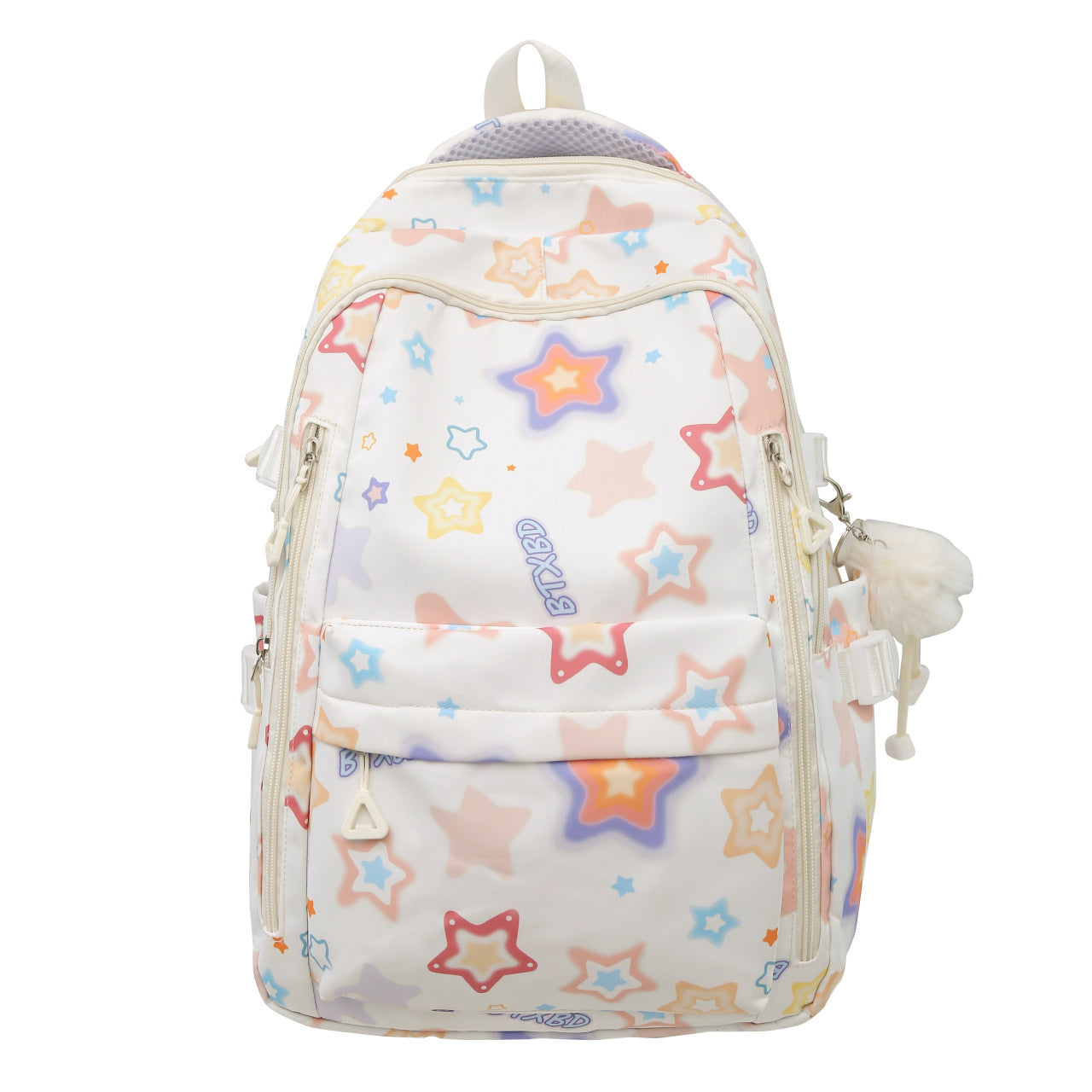 Rucksack mit Buntem Sternenmotiv und Multifunktionalen Fächern Brehn