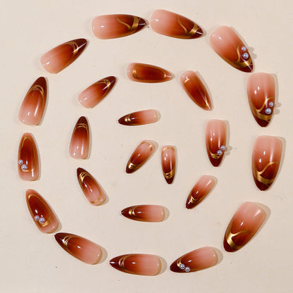 Elegante Perlen-Akzent Stiletto Nagelkunst Verlängerungen Brehn