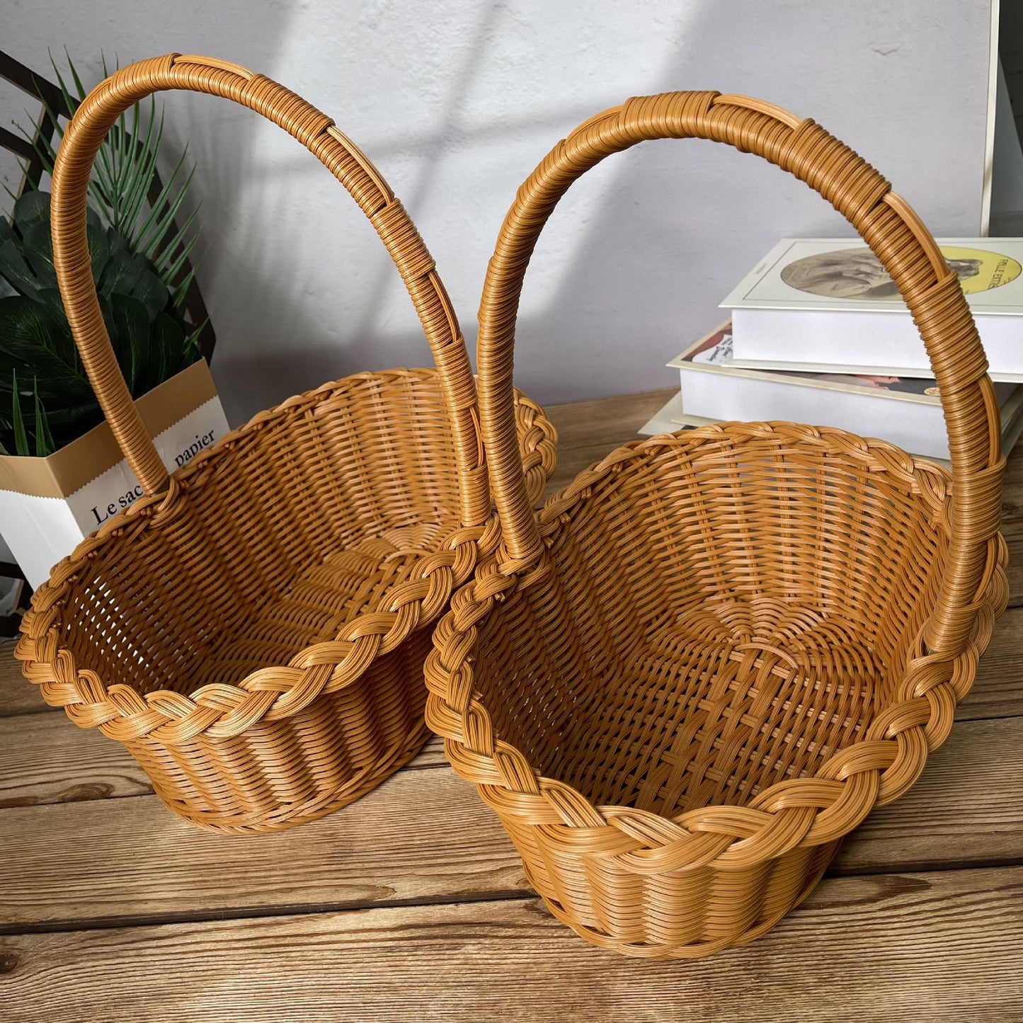 Damen eleganter geflochtener Einkaufskorb Brehn