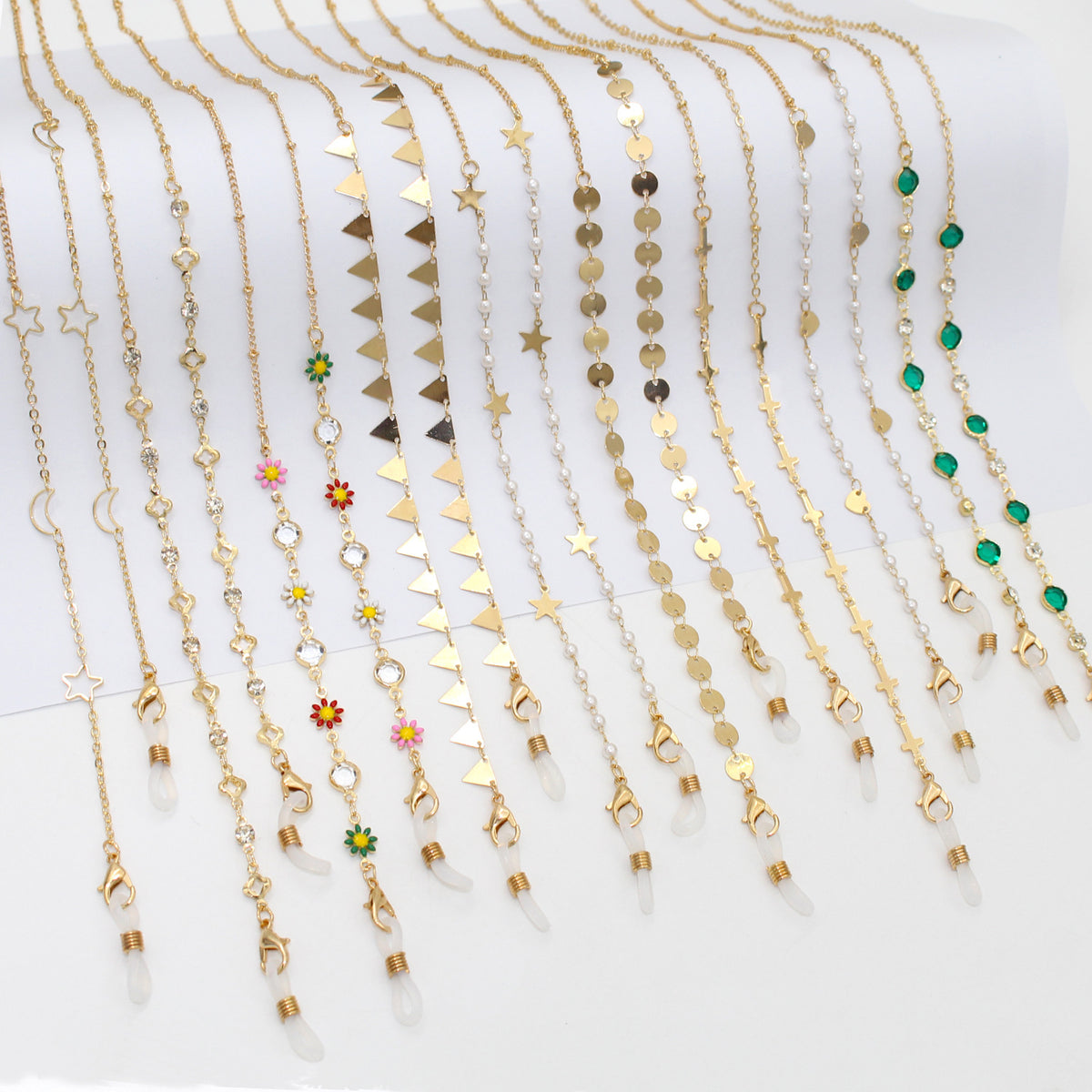 Elegante Stern-Verbundene Brillen Kette Brehn