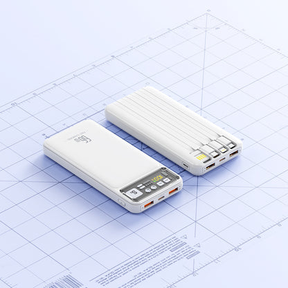 Powerbank mit Integriertem Kabelsystem und Digitaler Ladeanzeige Brehn