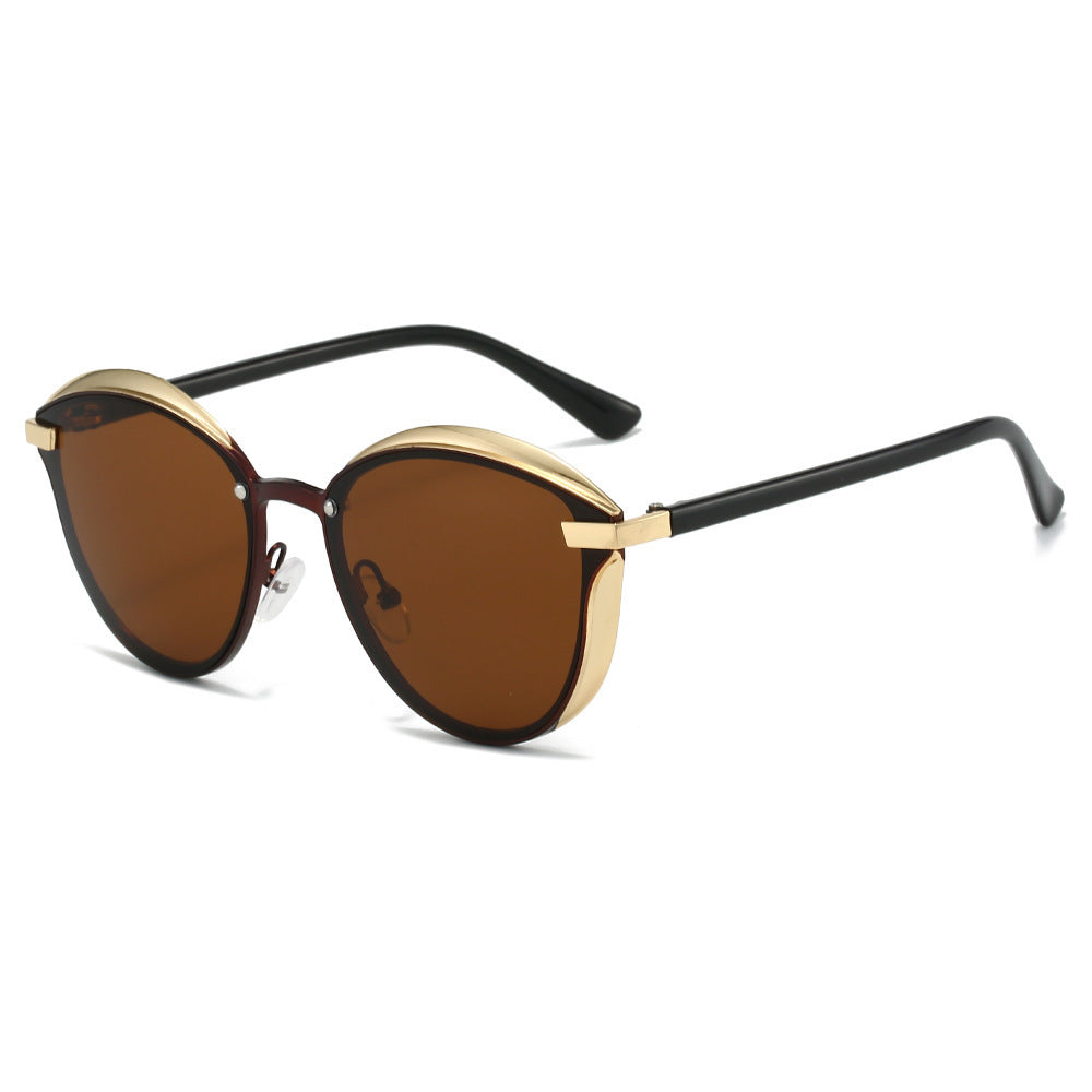 Damen Sonnenbrille mit luxuriösem Metallrahmen und harmonischer Kontur Brehn