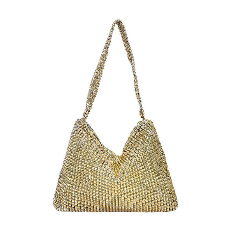 Pailletten Strass Schultertasche