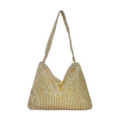 Pailletten Strass Schultertasche