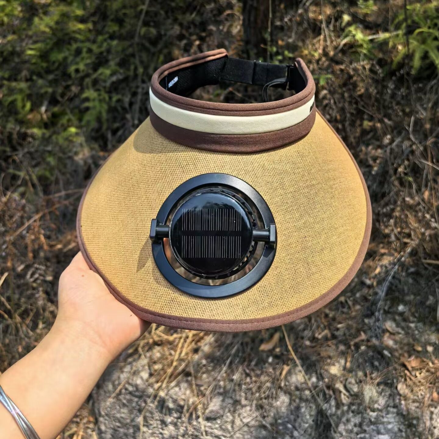Sonnenschutzvisier mit solarbetriebenem Ventilator Brehn