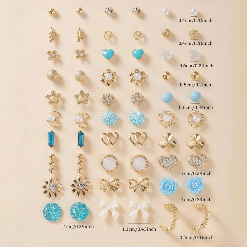 Glitzernde Ohrringe Set Brehn