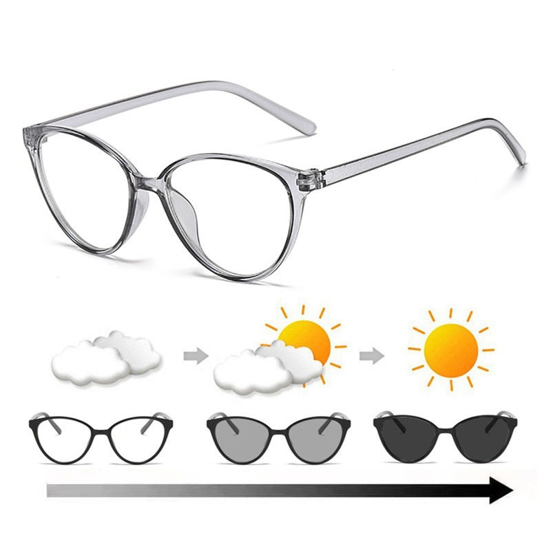 Damen modische lichtempfindliche Katzenaugenbrille Brehn