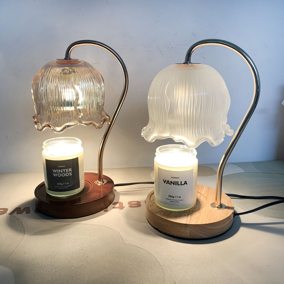 Dekorative Glas Tischlampe