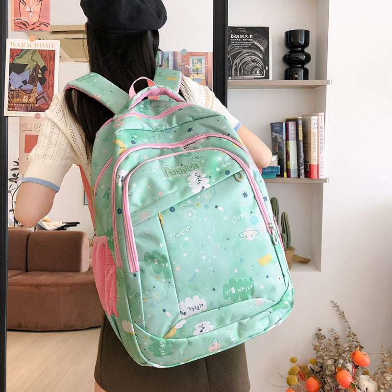 Schulrucksack mit Kreativem Weltraumdesign und Praktischen Fächern Brehn