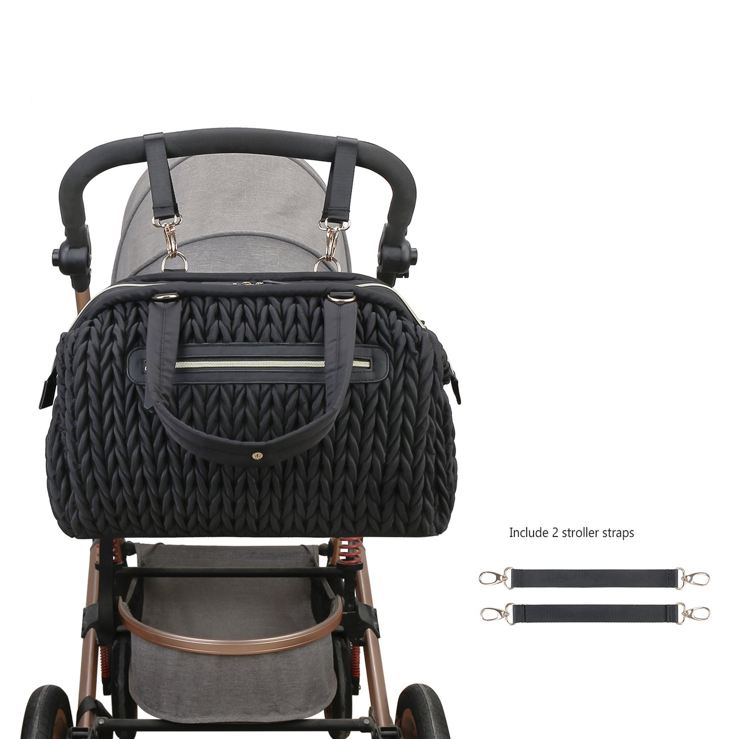 Modische Wickeltasche mit Eleganter Flechtoptik Brehn