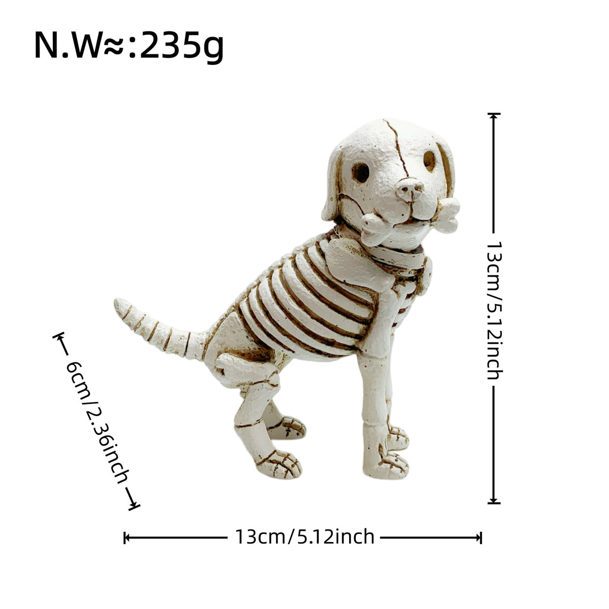 Dekorative Hundeskelettfigur Brehn