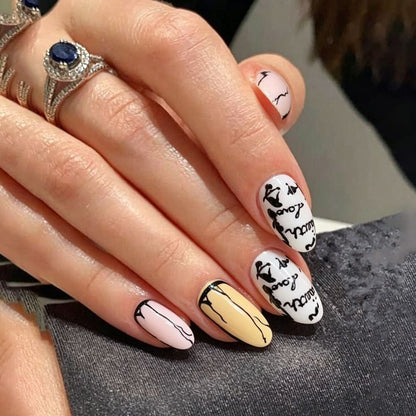 Abstraktes Design Press-On Nagelset