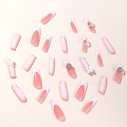 Dekorative 3D Herz und Schleife Nagelkunst Brehn