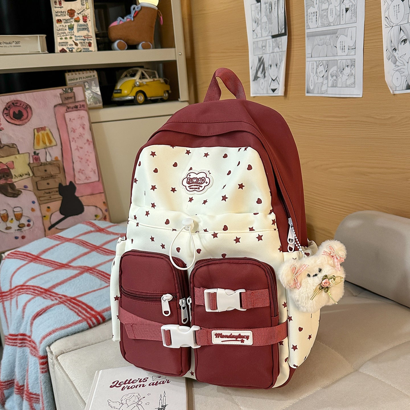 Stylischer Rucksack mit Sternmuster Brehn