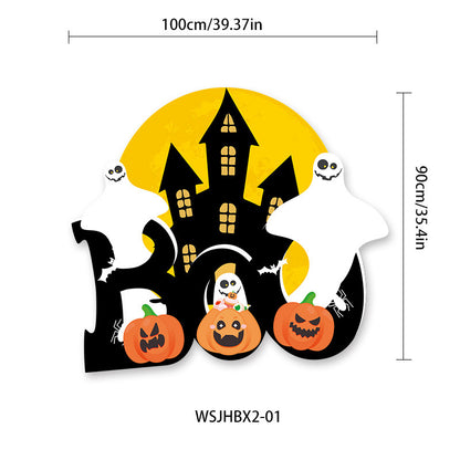 Großer Halloween Wandsticker Vinyl mit tanzenden Skeletten und ablösbarem Selbstklebefilm