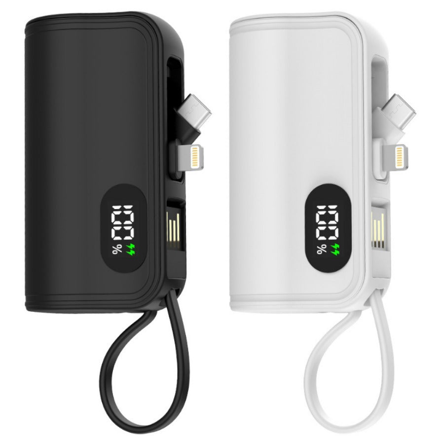 Tragbare Powerbank mit multifunktionalem Ladekabel und digitaler Anzeige Brehn