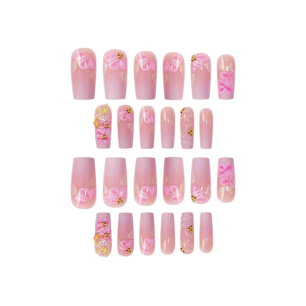 Premium dekorative florale Nagelverzierungen Brehn