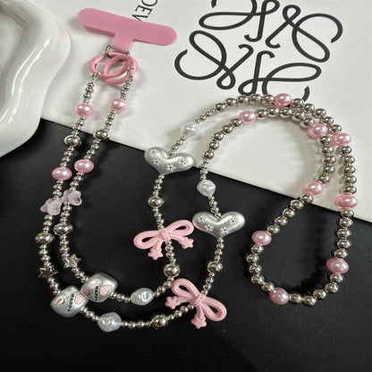 Mehrsträngige Perlenkette mit Charms Brehn