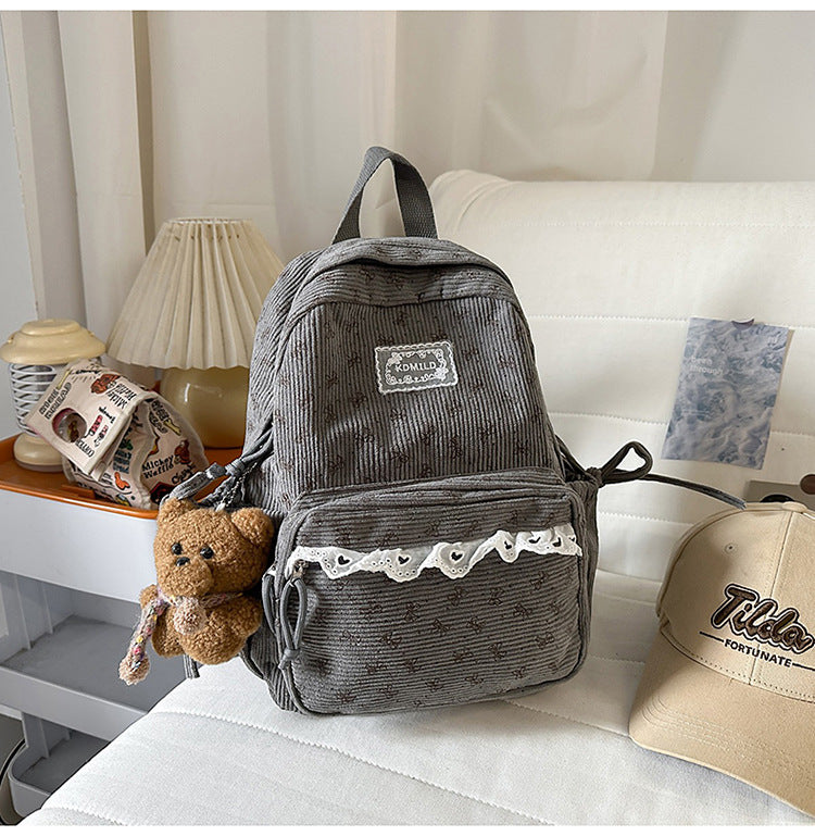 Süßer floraler Print Mini-Schulrucksack