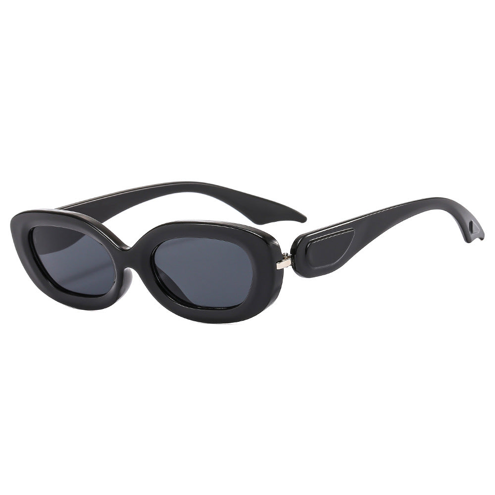 Damen modische Sonnenbrille mit stilvollem geschwungenem Rahmen Brehn