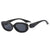 Damen modische Sonnenbrille mit stilvollem geschwungenem Rahmen Brehn