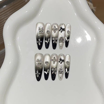 Künstlerische Strass Stiletto Nagelkunst Extensions