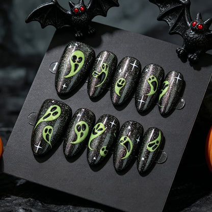 Spooky Ghost-Themen Press-On Nagelkunst Set