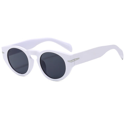 Zeitgenössische Retro Runde Sonnenbrille