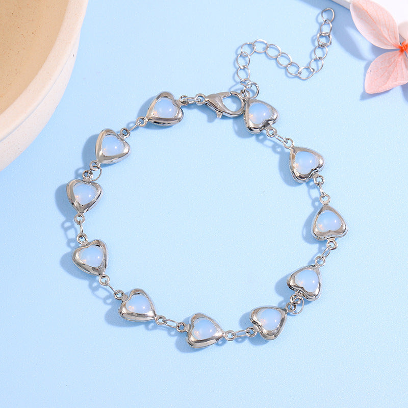 Herzförmiges Link-Armbändchen Brehn