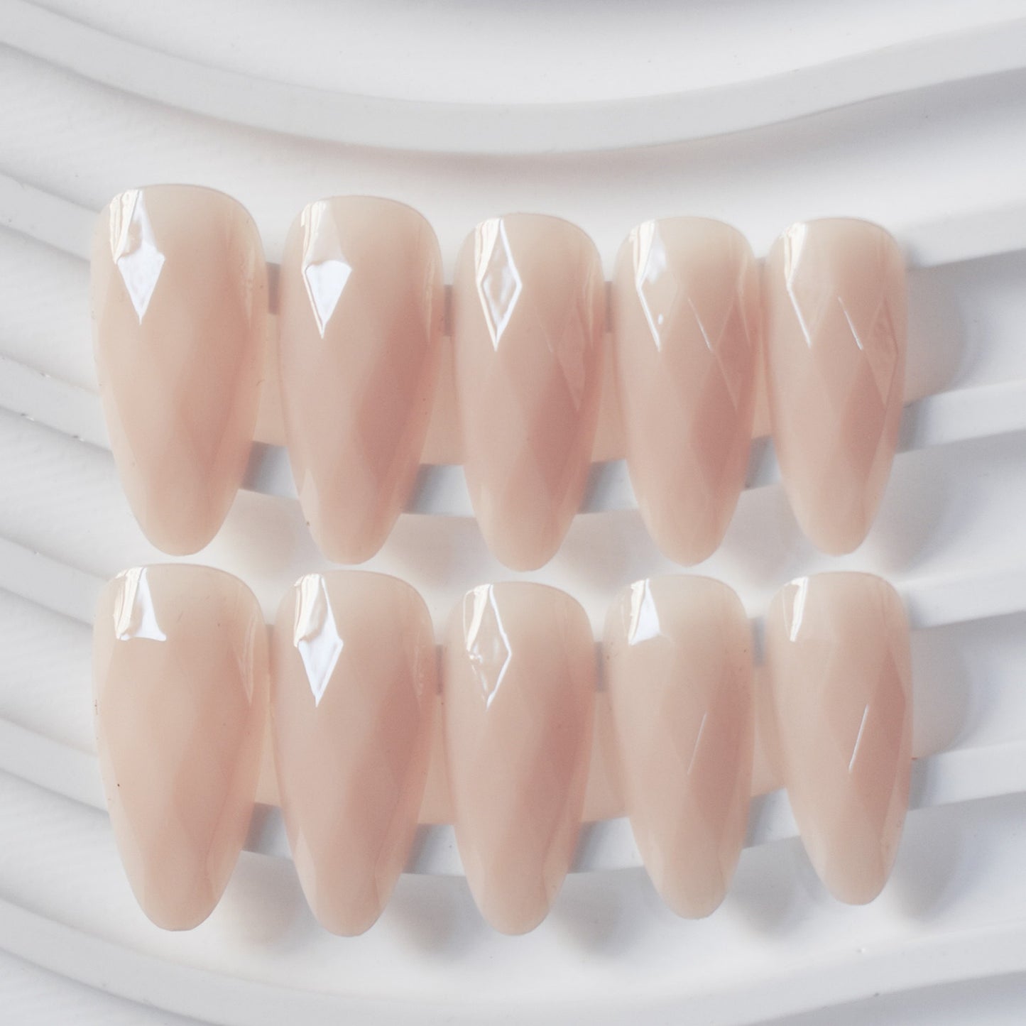 Diamantförmige Glänzende Nail Extensions Brehn