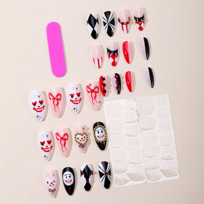 Künstlerische 3D-Clown-Themen-Nagelkunstverlängerungen Brehn